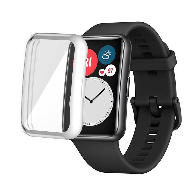 Ốp Lưng Bảo Vệ Đồng Hồ Cho Huawei Watch Fit 2 Vỏ Đồng Hồ TPU Mềm Toàn Màn Hình Kính Bảo Vệ Vỏ Cho Huawei Watch Fit