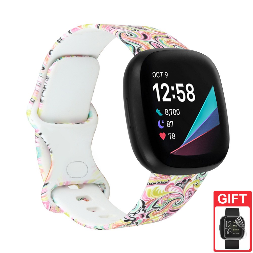 Starp cho Fitbit Versa Fitbit Sense Silicon Mềm Nhiều Màu Sắc
