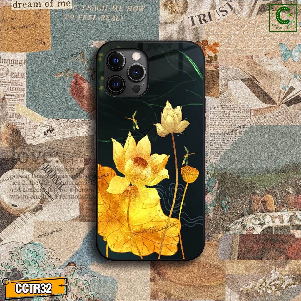 Ốp lưng hoa sen vàng cực chất - 6/6plus/6s/6splus/7/7plus/8/8plus/x/xr/xs/11/12/13/pro/max/plus/promax