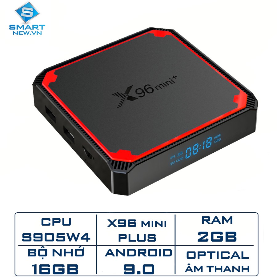 Android TV Box X96 Mini+ Ram 2GB, Rom 16Gb, Amlogic S905W4, Android 9 ...