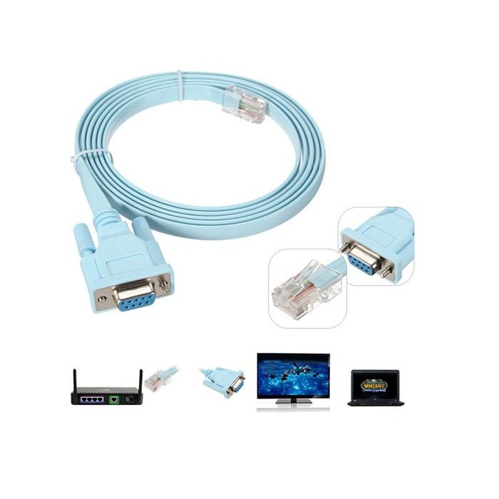 Dây Cáp Điều Khiển Console DB9 sang RJ45, Dài 1.5m, Cáp Rollover Chuẩn ...