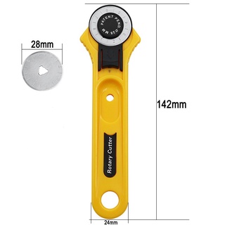 28mm Miếng Dán Con Lăn Bánh Xe Cắt Tròn Dụng Cụ Cắt Vải Handmade Da Vải Xoay Cắt
