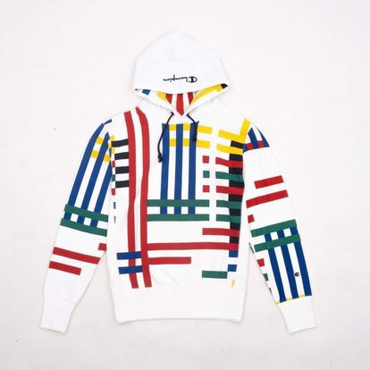 Ao hoodie s c mau s c Champion Reverse Weave Europe Stripe 213069 Shopee Vi t Nam