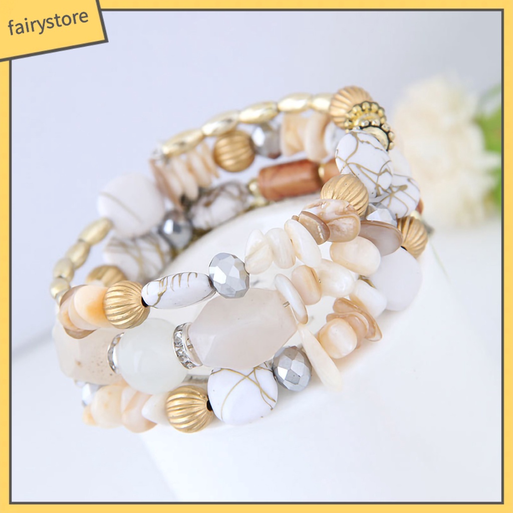 Vòng đeo tay đính đá ngọc lam giả kiểu dáng thời trang cho nữ