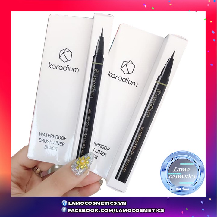 MẪu MỚi NhẤt Bút Dạ Kẻ Mắt Karadium Waterproof Brush Liner Black Shopee Việt Nam 