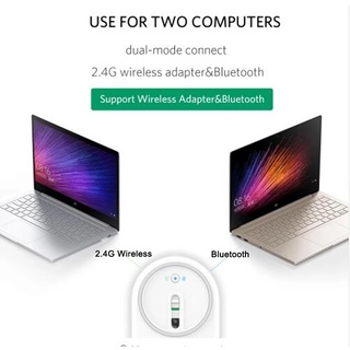 Chuột Kim Loại Di Động Xiaomi Mi 2 / Chuột Không Dây Lite Bluetooth 4.0 + 2.4GHz Nhôm Kim Loại ABS Chuột Máy Tính Văn Phòng