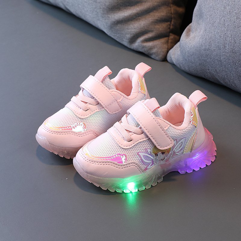 ( thanh lý lỗi đèn ) giày thể thao bé gái giày be gái thay được quai vải êm chân nhẹ êm chân  QCCC full hộp LED101