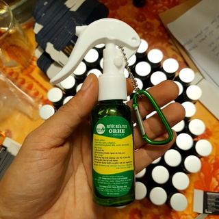 chai xịt khuẩn treo móc khoá, nước rửa tay chai treo móc khoá, treo balo 55 mL
