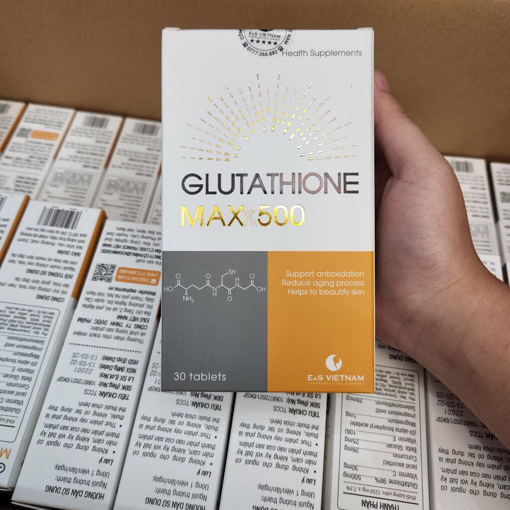 glutathione max 500 c tc dng g Vin Ung H Tr Lm p Da Maxx Vin Ung M Nm, Trng