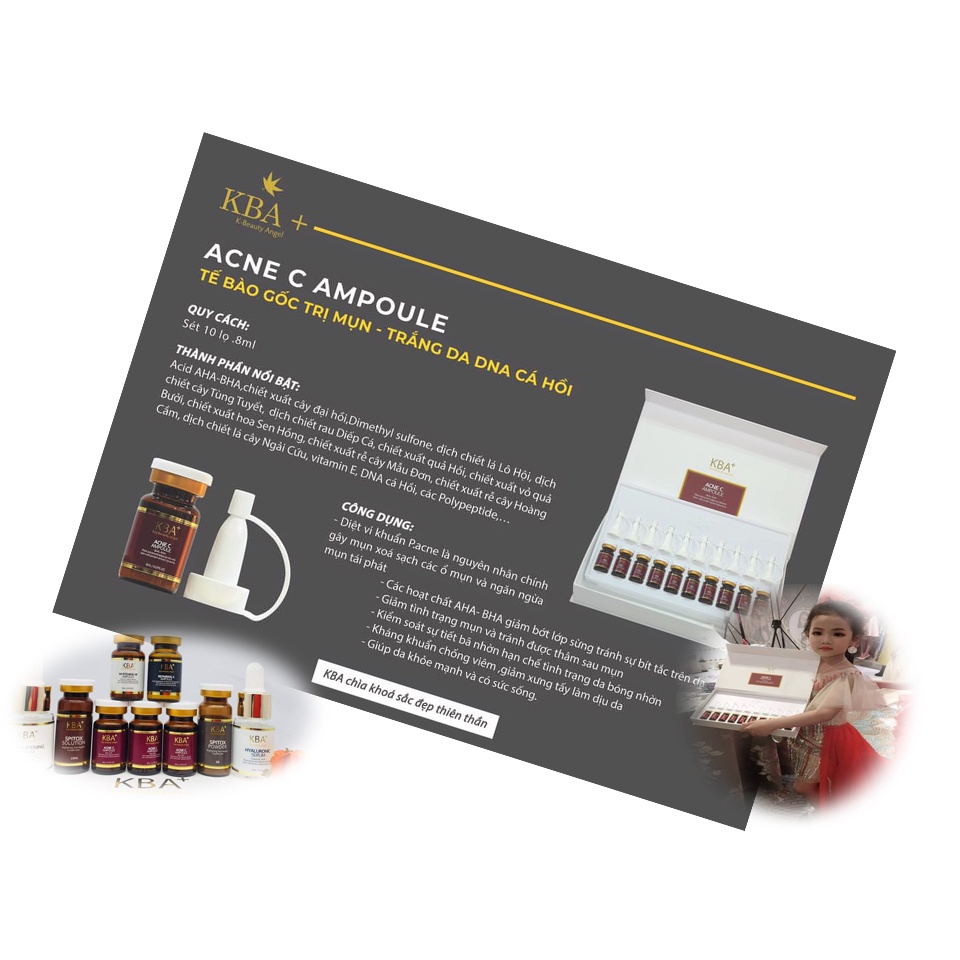 [Hàng chính hãng]Tế bào gốc mụn KBA (acne c ampoule)
