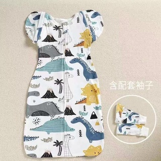 Túi ngủ cotton kéo khóa, nhộng chũn cho bé chất cotton sợi tre tay mở tùy thích