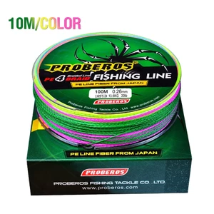Cuộn dây câu cá bện 4 sợi PE 0.4m nhiều màu sắc đa dạng 100m