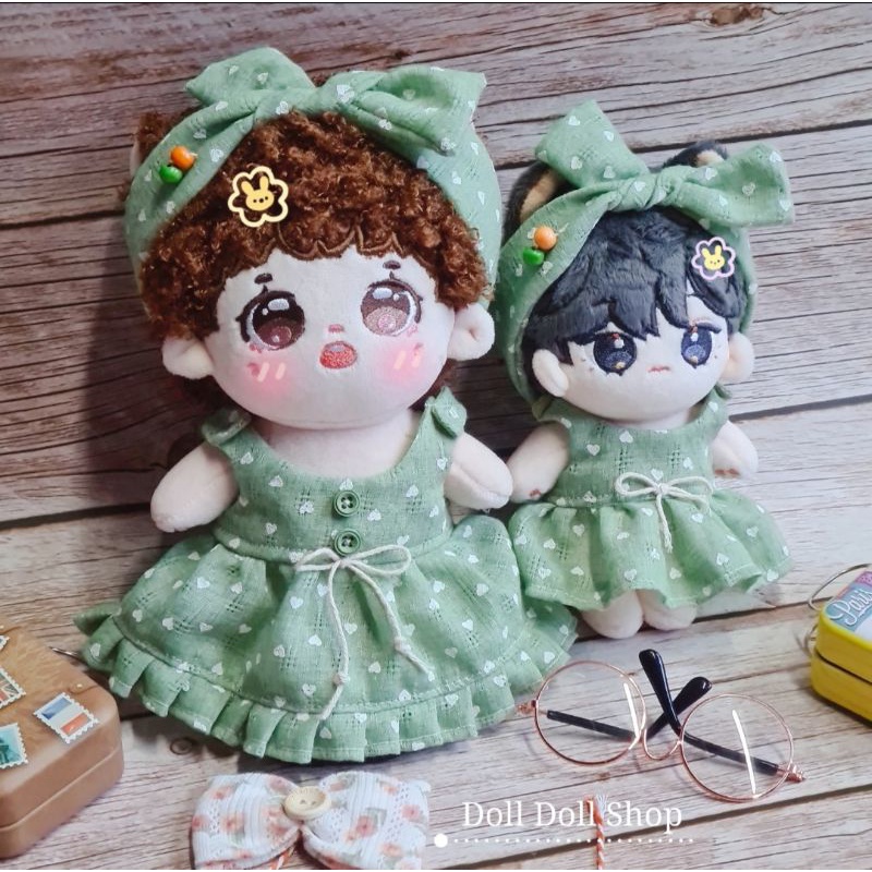 Outfit cho doll 20cm, 15cm ( Cỏ ba lá☘) | Shopee Việt Nam