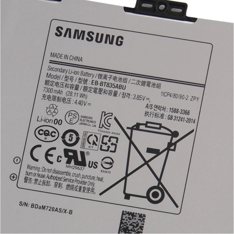 Pin Samsung Galaxy Tab S4 10.5 SM-T830 T835 T830 SM-T835 Chính Hãng Máy Tính Bảng EB-BT835ABU