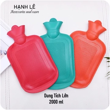 ❤️ TÚI CHƯỜM CAO SU NÓNG LẠNH ĐA NĂNG Túi Chườm Đổ Nước Nóng Cao Su Loại To 2000ml [2 Lít],TÚI CHƯỜM ĐAU BỤNG KINH 2L