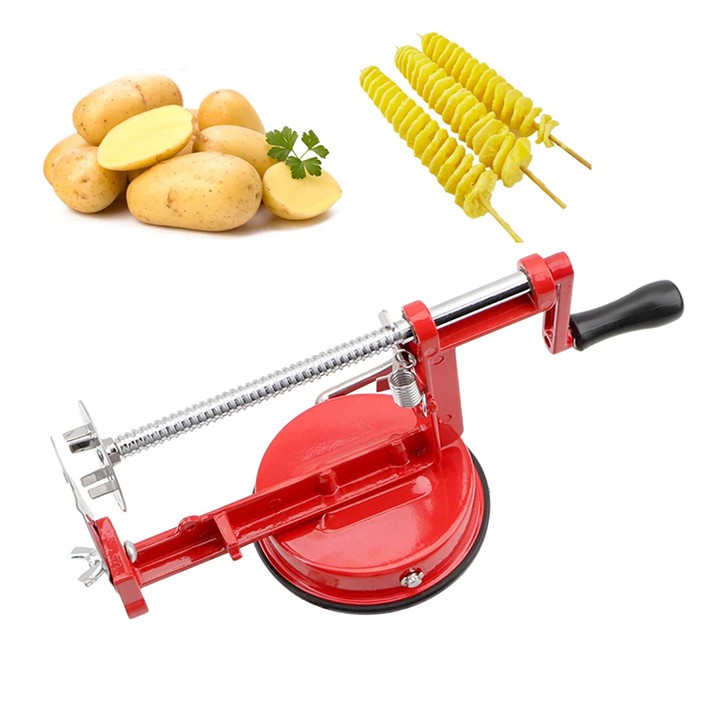Cắt khoai tây kiểu xoáy phủ bột phomat chiên thơm giòn