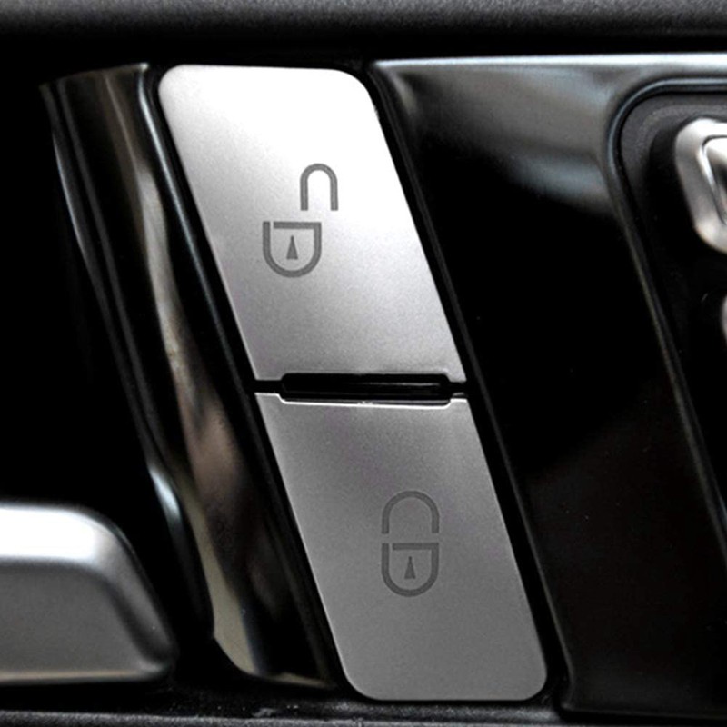 Bộ 12 miếng dán nút bấm cửa xe hơi thích hợp cho Mercedes Benz Cla / Gla / Glk / Gle / Cls / Gl / ml / A / B / E