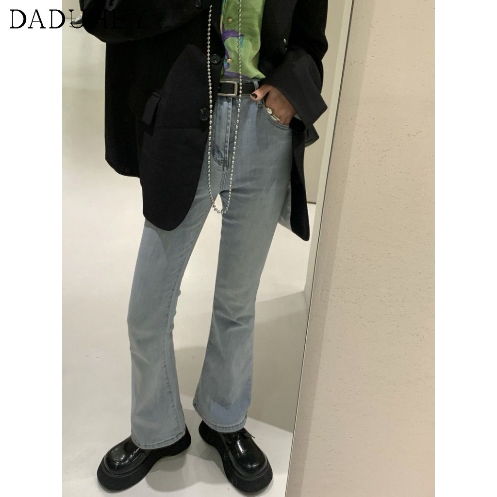 Ảnh Quần jeans ống rộng eo thon thời trang xuân thu 2022 dành cho nữ 4