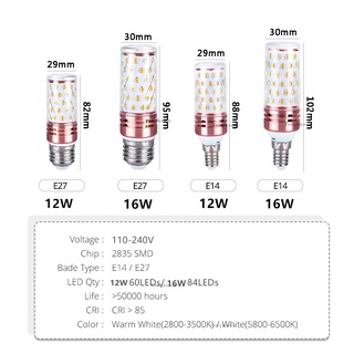 E27 E14 Bóng Đèn LED Ngô SMD 2835 Đèn LED 12W 16W Đèn Chùm Đèn LED Để Trang Trí Nhà Cửa