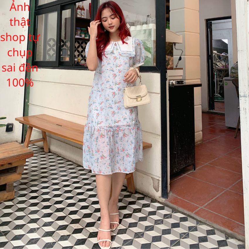(XẢ LỖ )Váy bầu-đầm bầu hoa nhí Q0004 [ảnh và clip thật]