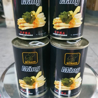 Măng tây đóng hộp HSD 2027 ASPARAGUS lon 430g. Măng lon nấu súp, canh, lẩu, trộn salad, xào