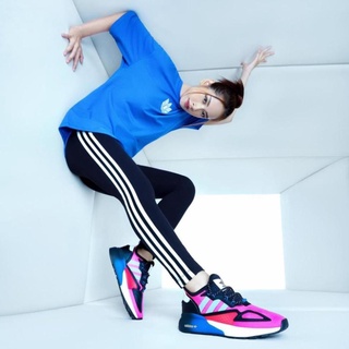 Quần Tập Gym Nữ [Legging] 3D Trefoil Logo 3D Sọc Màu Mới Lạ [ĐỒ TẬP]