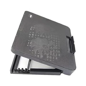 Đế Tản Nhiệt Laptop 2 quạt Có Led - Quạt Tản Nhiệt Laptop Thay Đổi Độ Dốc (Màu Đen)