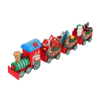 ASDFGER Xe Lửa Nhỏ Đồ Trang Trí Năm Giáng Sinh Vui Vẻ Trang Trí Quà Giáng Quà Tặng Bằng Gỗ