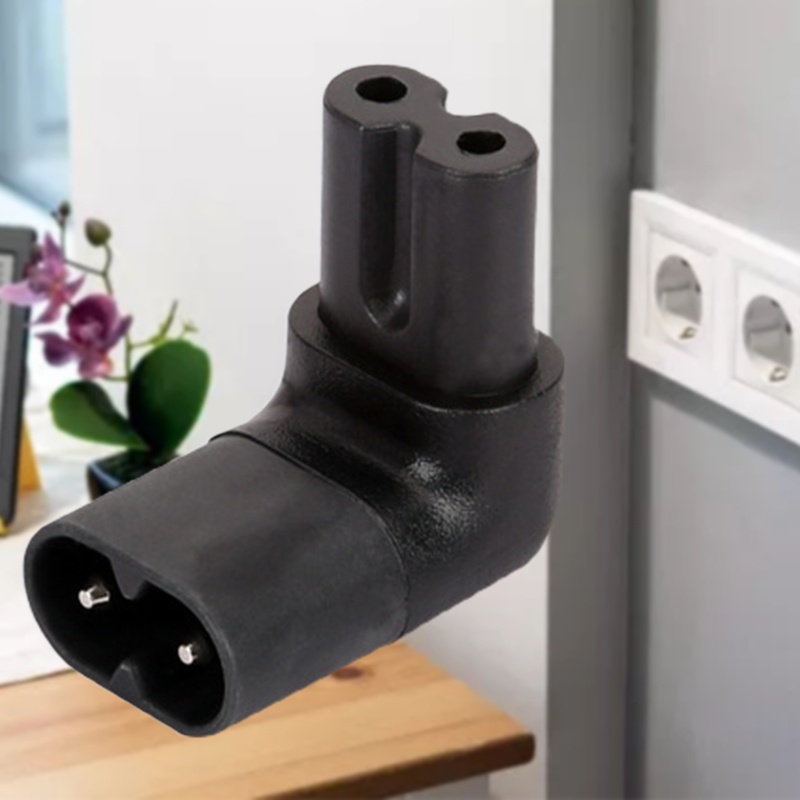 Pealike Hình 8 IEC320 C7 đến C8 90 Độ Lên Góc Xuống IEC C8 Đến C7 Bộ Chuyển Đổi Nguồn Điện AC