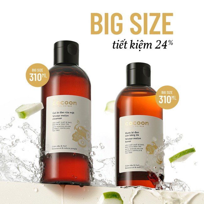 Ảnh Gel bí đao rửa mặt cocoon 310ml thuần chay - Vegan mỹ phẩm thuần chay 2