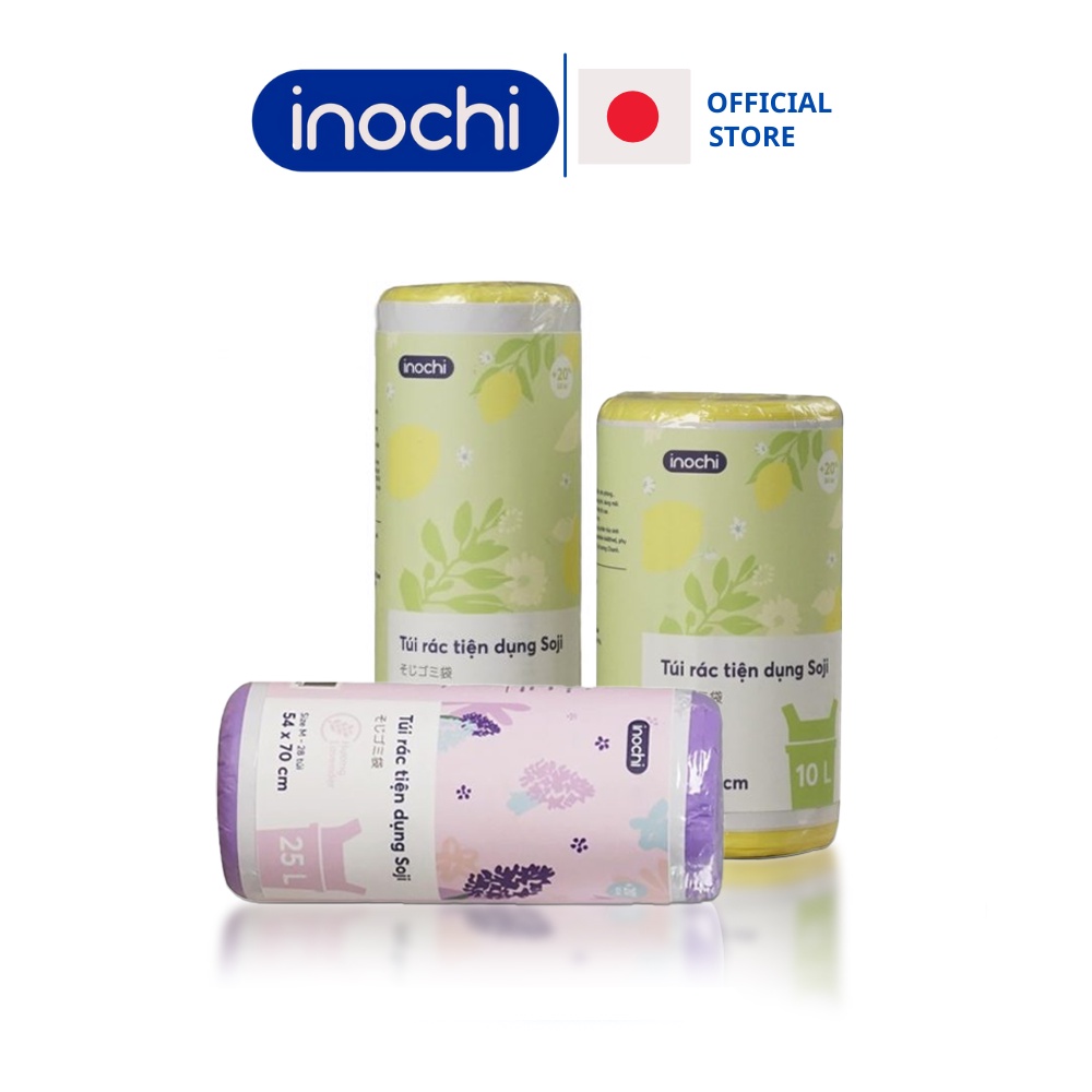 Túi rác tự hủy inochi có quai hương chanh và hương lavender cho thùng ...