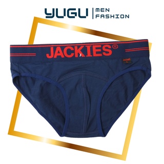 Quần sịp nam cao cấp cotton JACKIES Bn01 chính hãng Việt Nam -YUGU- Quần lót tam giác nam 40kg - 90kg, 1 chiếc, che tên