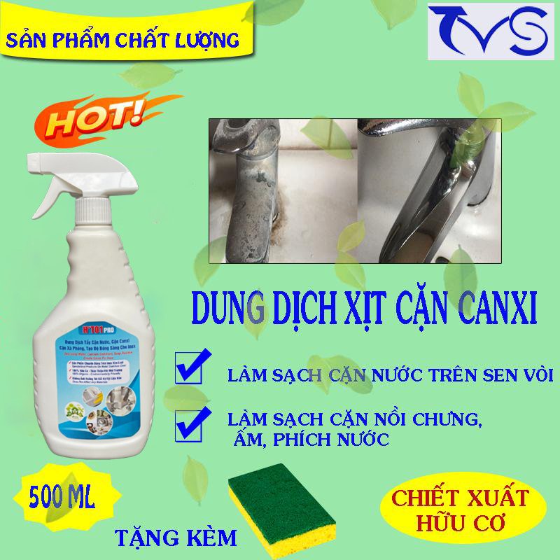 Ảnh Bình Xịt Tẩy Cặn Canxi Trên Inox Sen Vòi Nhà Tắm TVS 600ml 4
