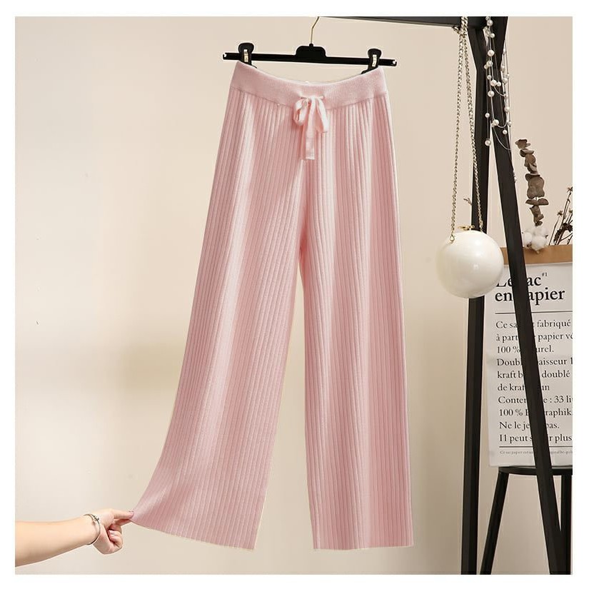 Quần ống rộng nữ dài 95-99 cm chất Len tăm thun Siêu Đẹp 100