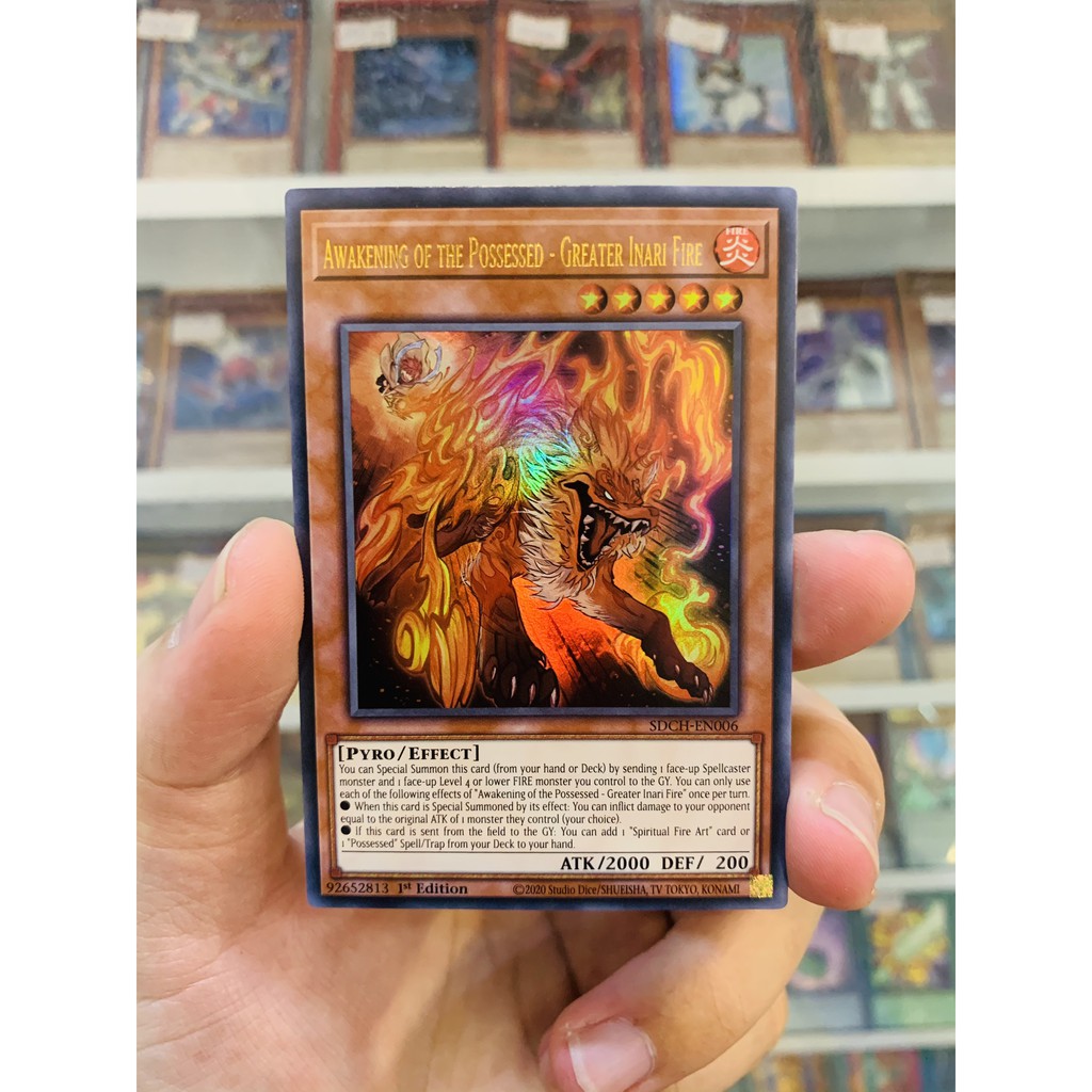 Thẻ Bài Lẻ Yugioh Mã Sdch En006 Awakening Of The Possessed Greater Inari Fire Ultra Rare 5434