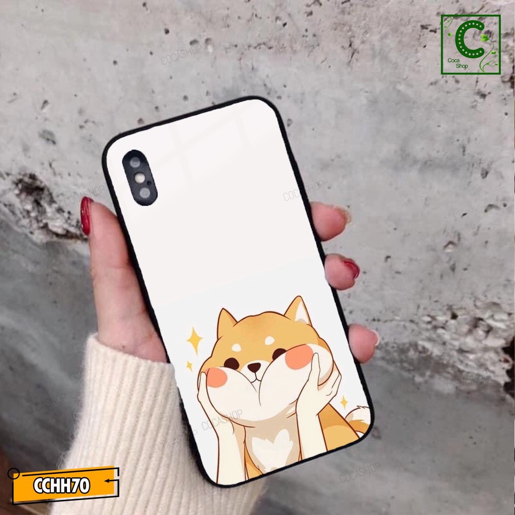 Ốp lưng iphone mặt kính mặt sáng bóng in hình cực đẹp - Cậu vàng mũm mỉm ngây ngô