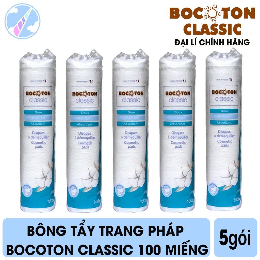 Bông Tẩy Trang Pháp Bocoton Classic 100 Miếng/Gói