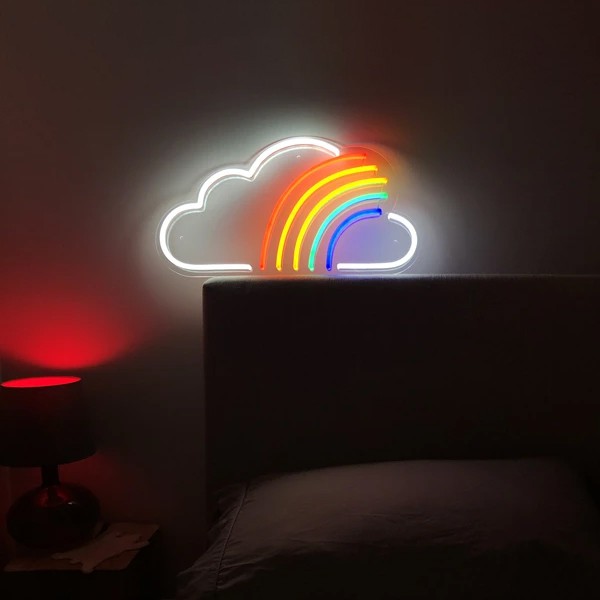 Đèn Trang Trí Phòng Led Neon Sign Đám Mây Cầu Vồng