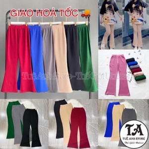 Quần Dài Nữ Ống Loe cao cấp CÓ TÚI From Chuẩn Hack Dáng - Quần Cạp Cao Ống Xoè size M L 38-68kg TUEANHSHOP