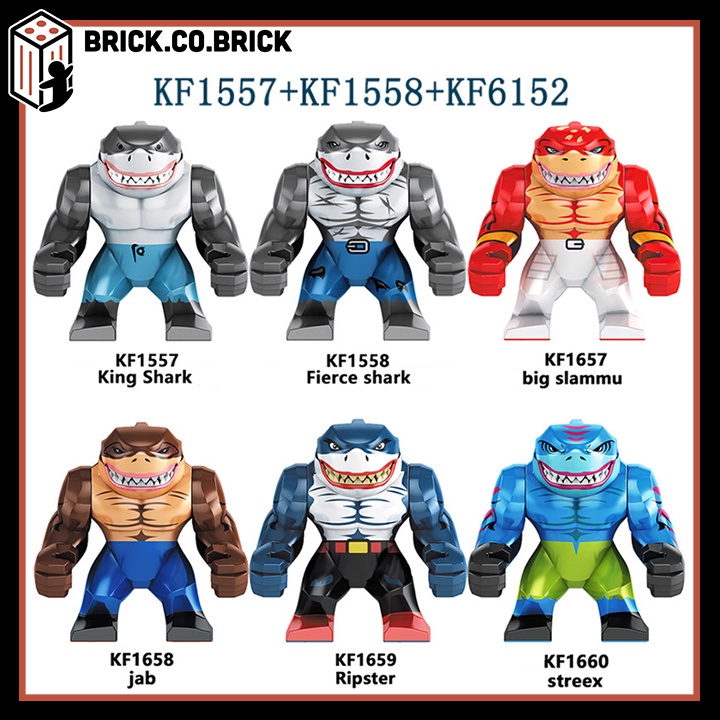 Street King Shark Minifigure Đồ chơi Cá mập Mô hình Bigfig KF6152 ...