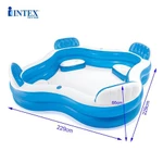Hồ bơi phao cho bé Intex 56475, kích thước 2,29mx2m2/1m59x1m59, có thể 4-5 bé chơi, hình vuông có ghế, bảo hành 12 tháng — ảnh 8