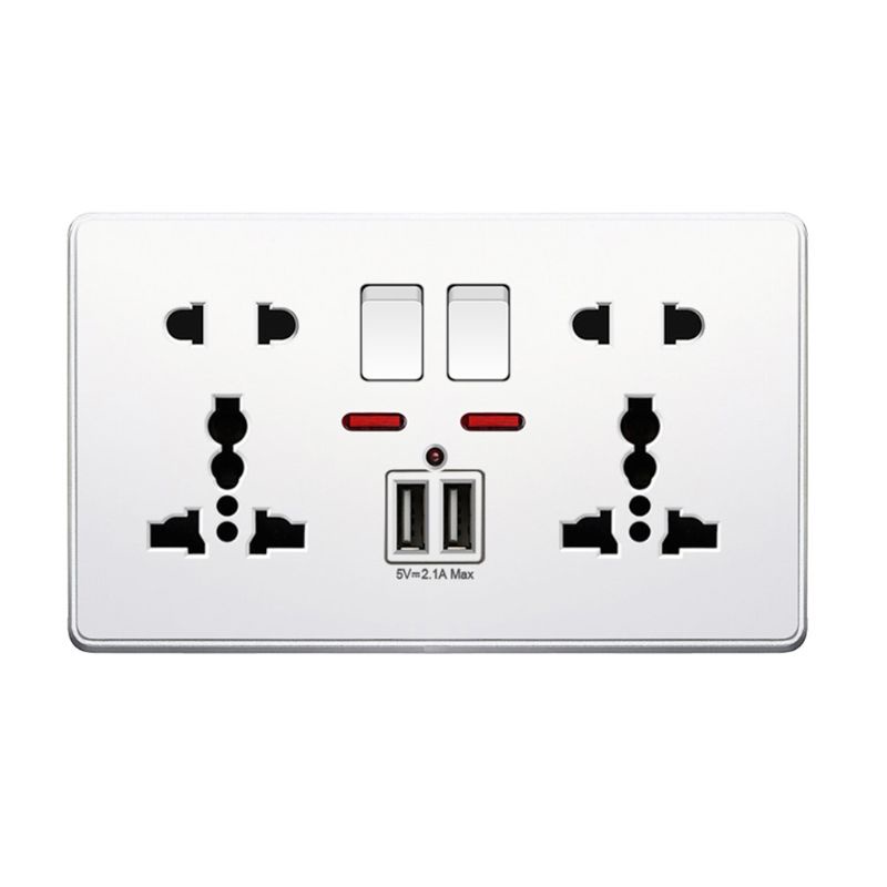 Ổ cắm điện gắn tường hai cổng USB 2.1A UK 13A đa năng chuyên dụng