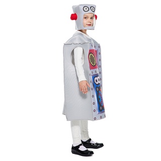 Trang phục hóa trang robot trẻ em Halloween bé trai bé gái, truyện cổ tích, hóa trang tiệc, trò chơi trường lớp