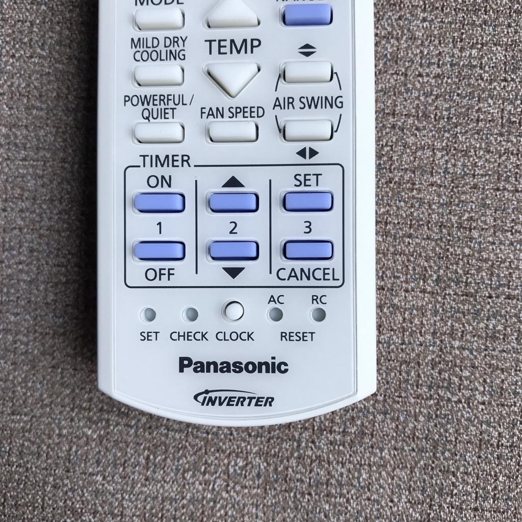 Điều khiển điều hòa panasonic econavi loại nhỏ, Remote máy lanh panasonic hàng chính hãng malaysia, Bảo hành 12 tháng