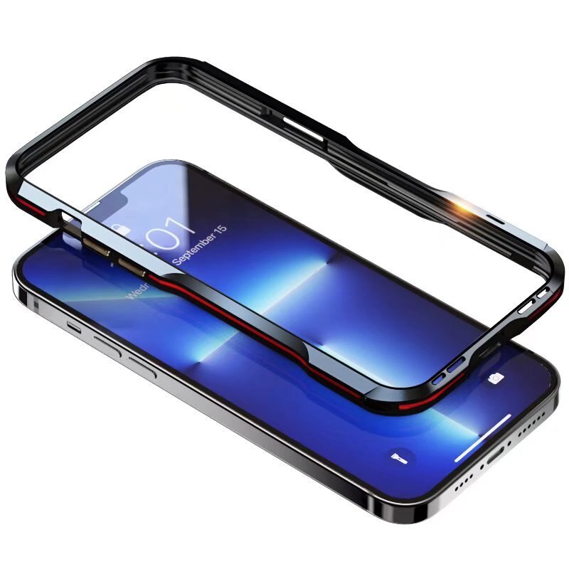 Ốp điện thoại khung kim loại chống sốc cho iPhone 17 Pro MAX 16 15 14 13 12 Pro Ốp lưng nhôm 3D Vỏ bảo vệ giáp chắc chắn