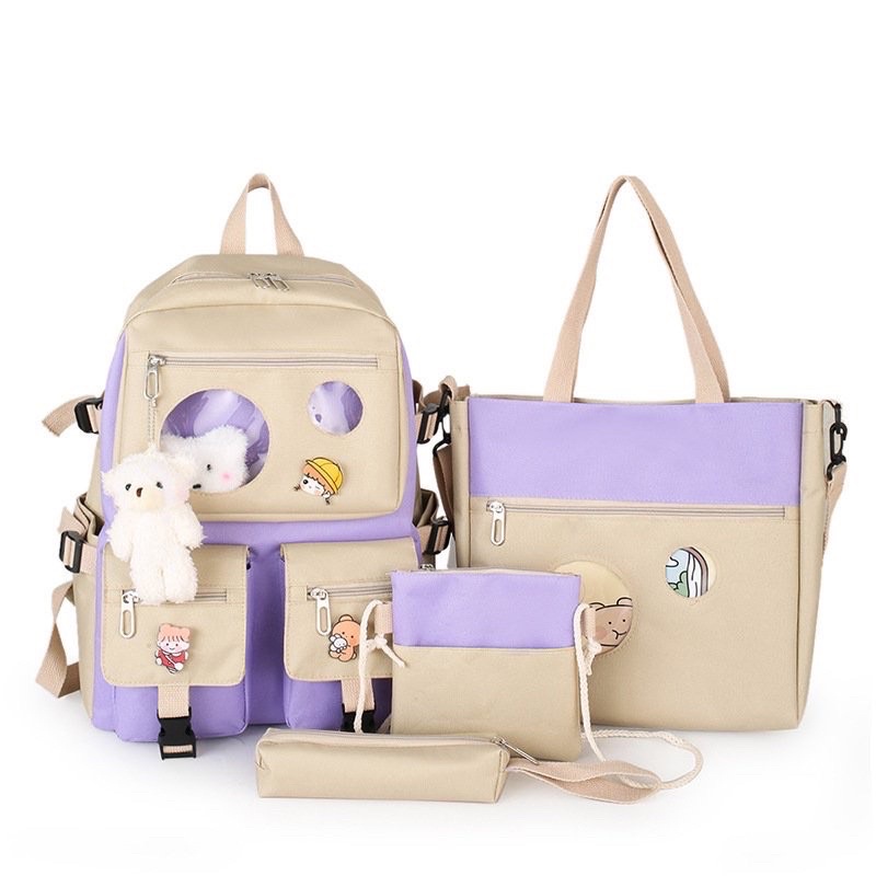 Balo set 4 món thời trang đi học - 2 khoá