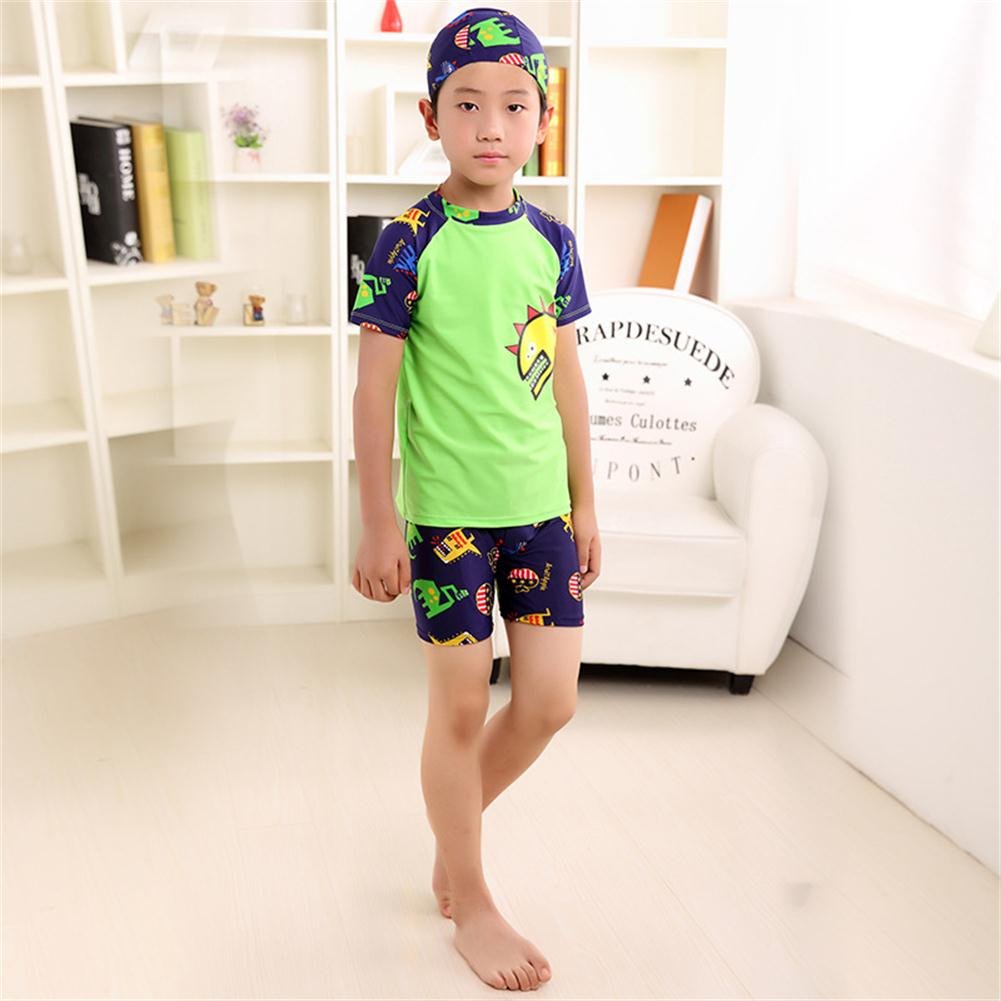Mô tả Đồ Bơi Trẻ Em Tặng Kèm Nón Bơi Vải Bộ Đồ Bơi Cho Bé Cao Từ 85cm Đến 125cm Khủng Long Xanh Lá Cleacco DBTE BORO SPORT - 2
