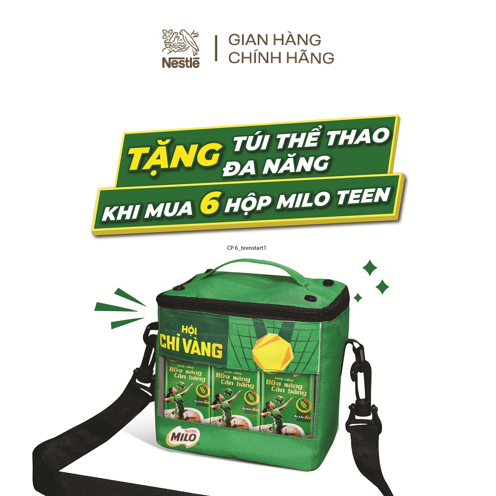 [Tặng Túi thể thao đa năng] Sữa Lúa Mạch Nestlé® MILO® Teen Bữa Sáng ...