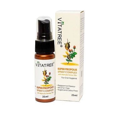 Xịt keo ong Vitatree 25ml - Vitatree Super Propolis Spray complex with Honey Úc