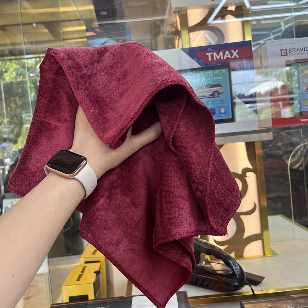 Combo 10 Khăn Lau Xe 1 Mặt Khổ 30*30 Microfiber Mền Mịn Thấm Hút Tốt Đa Năng